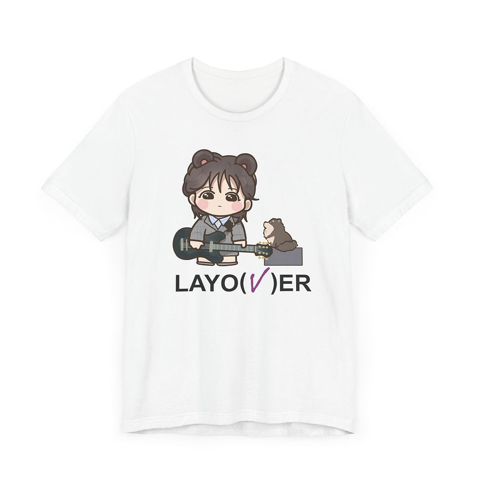 Thumbnail: BTS V Layover Chibi Graphic Tee - Unisex Short Sleeve Shirt