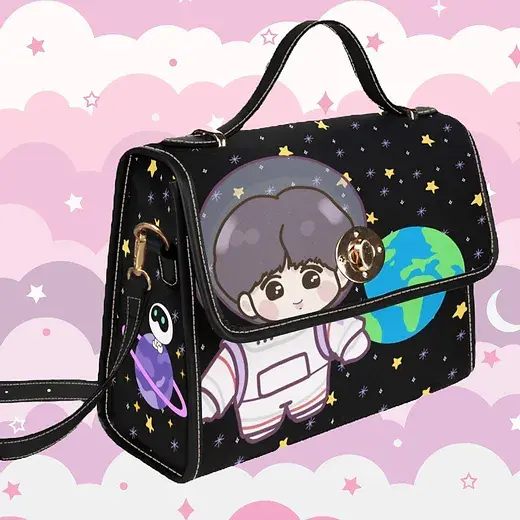 縮圖：Jin The Astraunaut All Over Print Canvas Bag (Black)