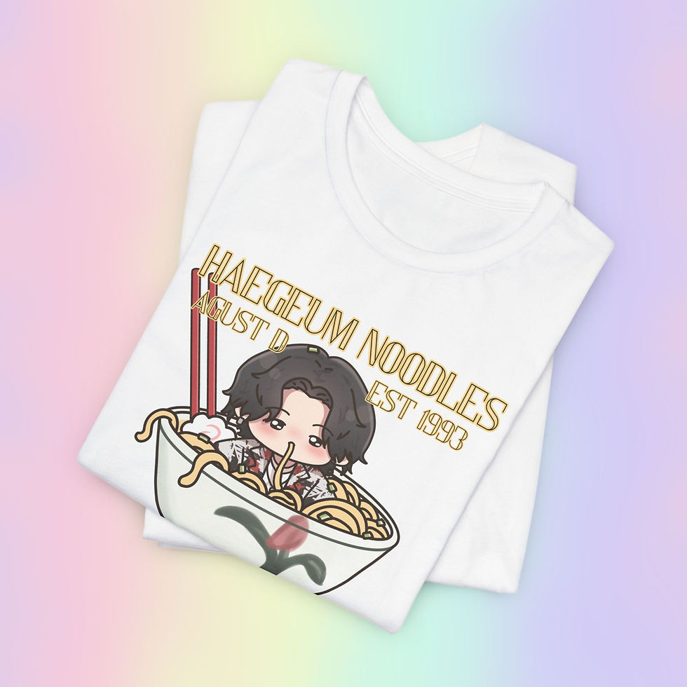 Thumbnail: BTS Suga Haegeum Chibi Graphic Tee - Unisex Short Sleeve Shirt