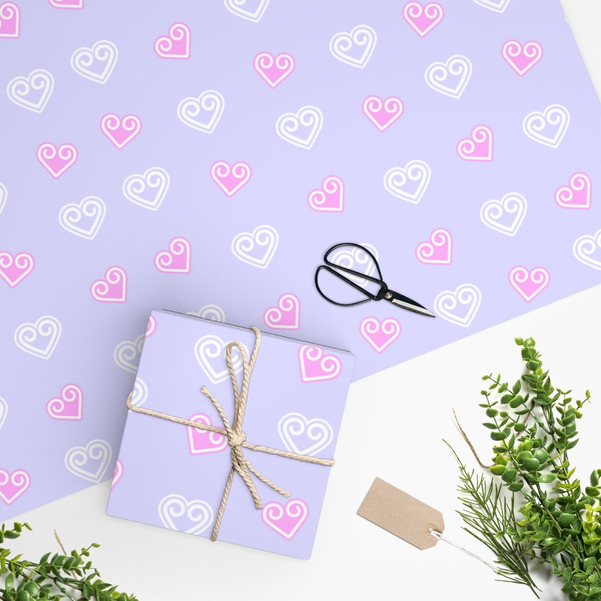 Hmong Purple Heart Wrapping Paper