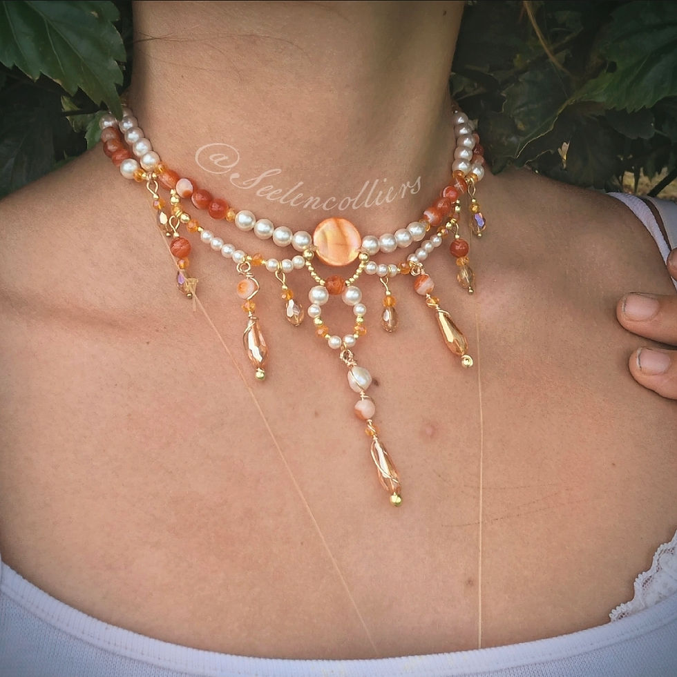Thumbnail: Flamme Nacrée - Necklace𖤓