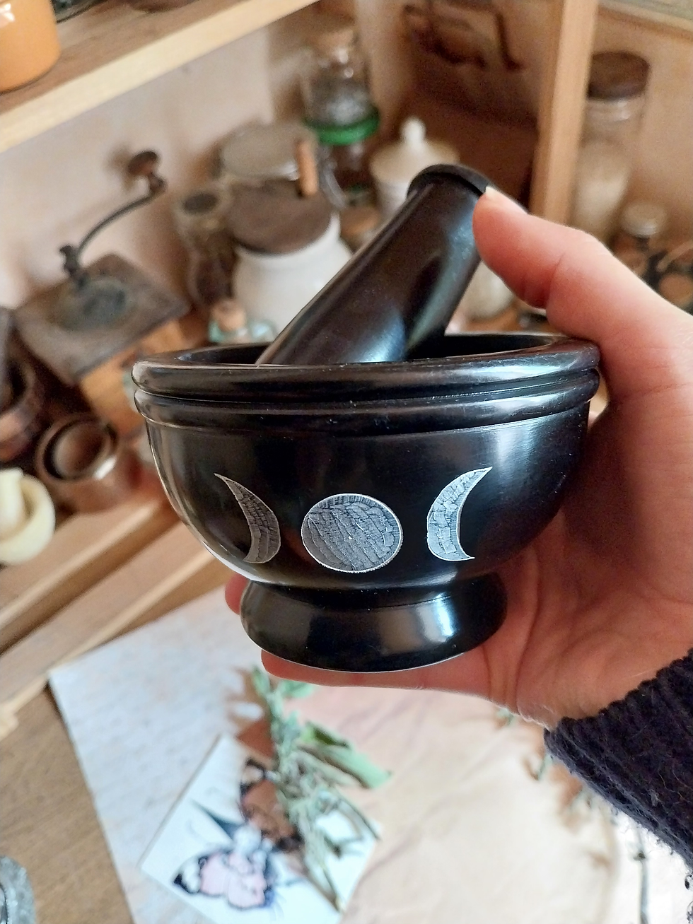 Miniature : Mortier et pilon triple lune 🌛 
