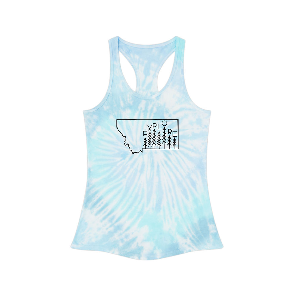 Thumbnail: Women's Explore Montana Tie Dye Racerback Tank Top