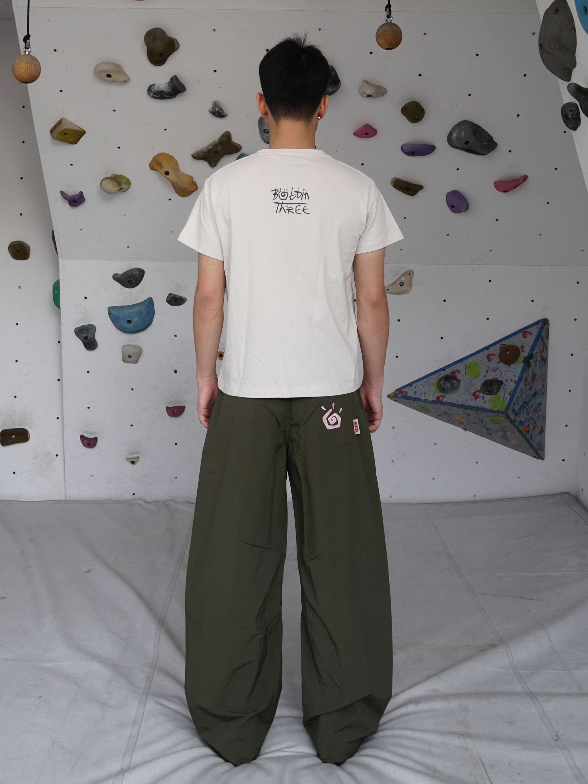 Ray Pants (Olive Green-Pink)