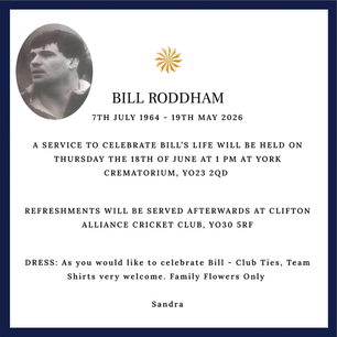 Saddened to hear of the passing of Bill Roddham at the age of 61.