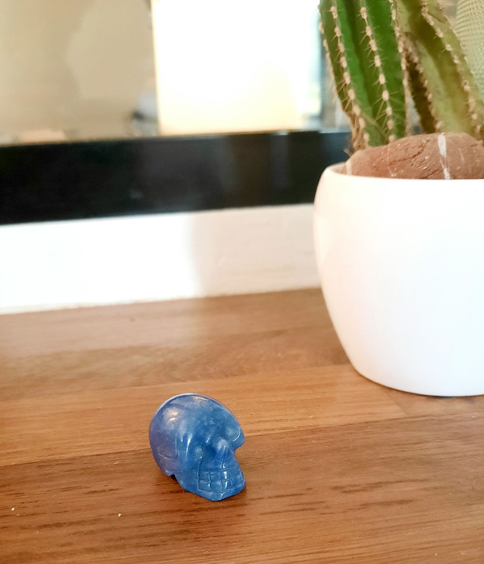 Mini crâne en Aventurine bleue