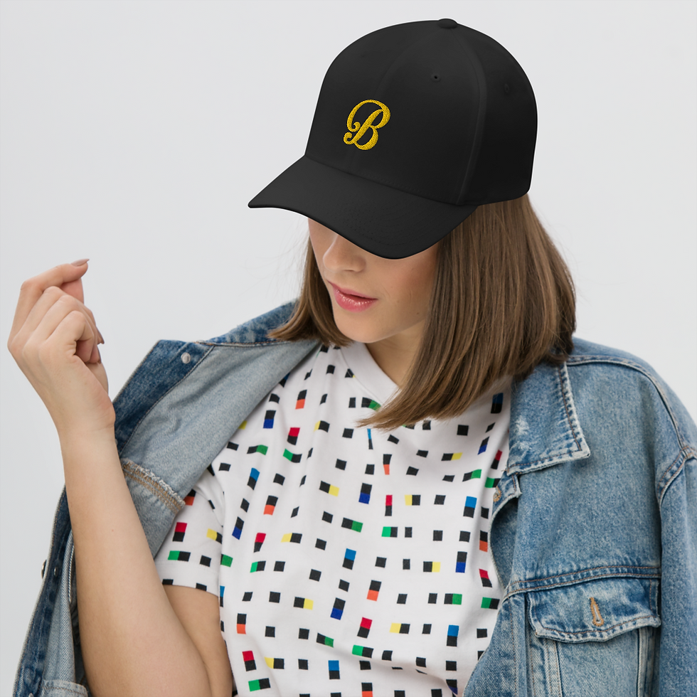 Thumbnail: Golden B for Broadway West Dad Fitted Cap