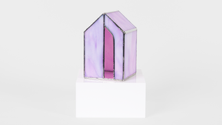 Materials: Stained glass, copper foil, solder Dimensions: Approx. 4" x 4" x 6"