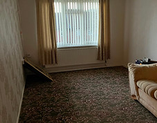 Cleared living room