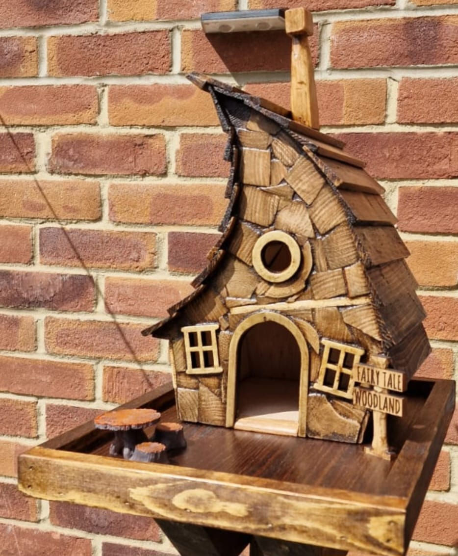 Handcrafted Wooden Bird Feeder