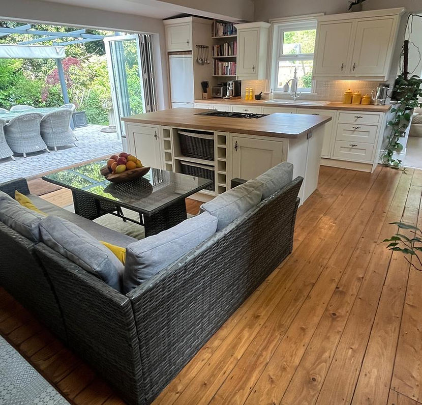 Open plan living area after being decluttered by Decluttering Crew