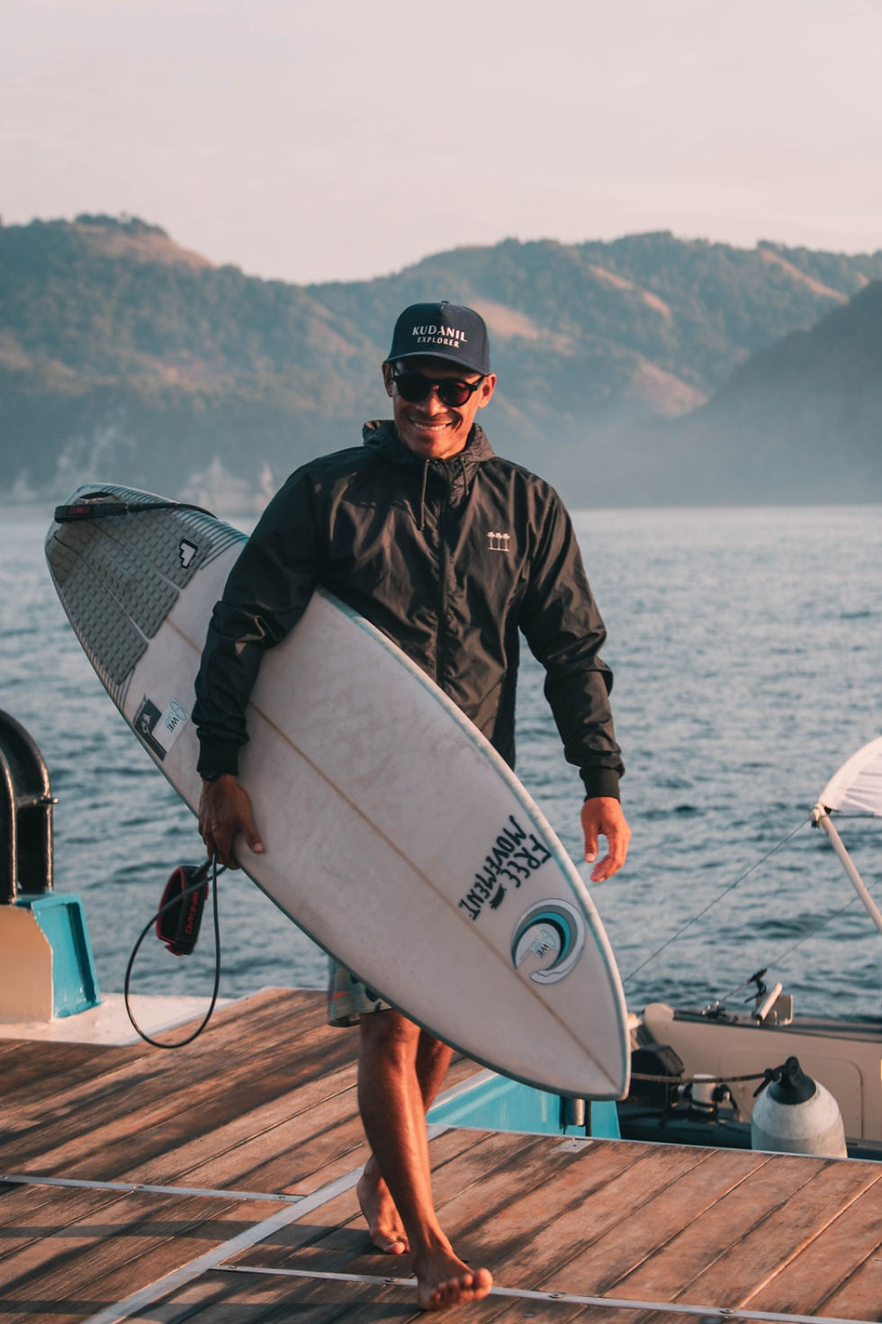 Portrait of Dollar, local surf and dive guide on Nusa Lembongan