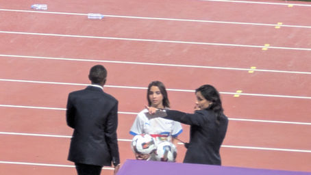 Rasha Elghorour directs the team in the venue
