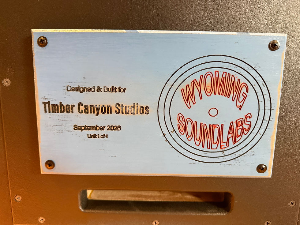 A thoughtful touch from Dan @ Wyoming Soundlabs