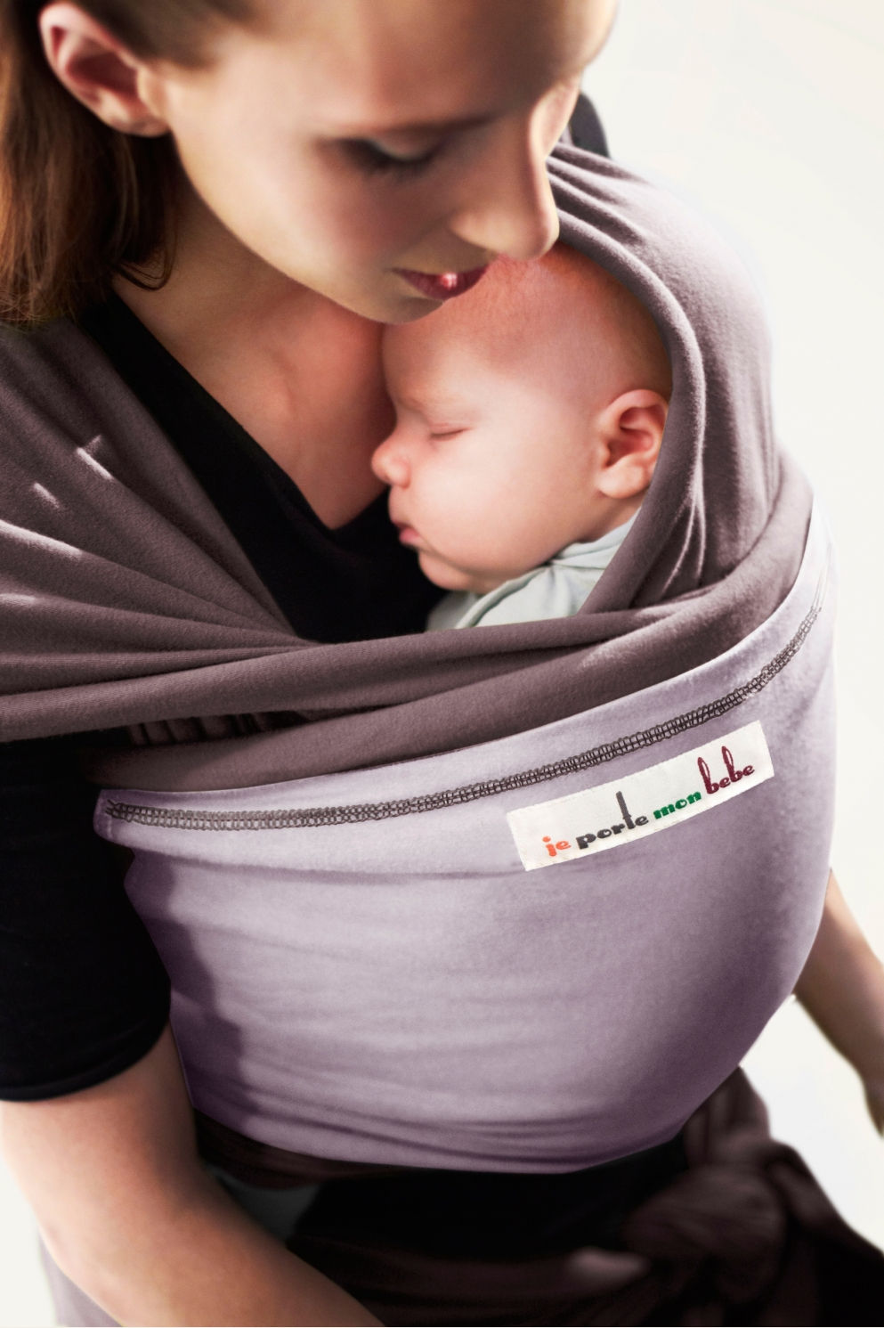 Original Stretchy Wrap, Dark Brown and Lavender