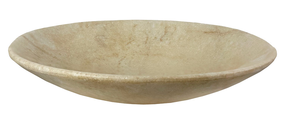 Marble bowl aged white