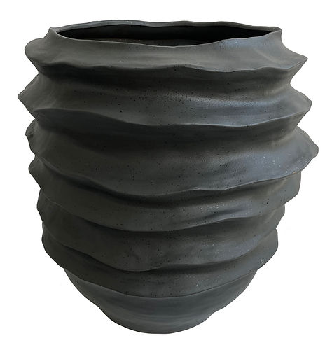 Ceramic pot lined anthracite