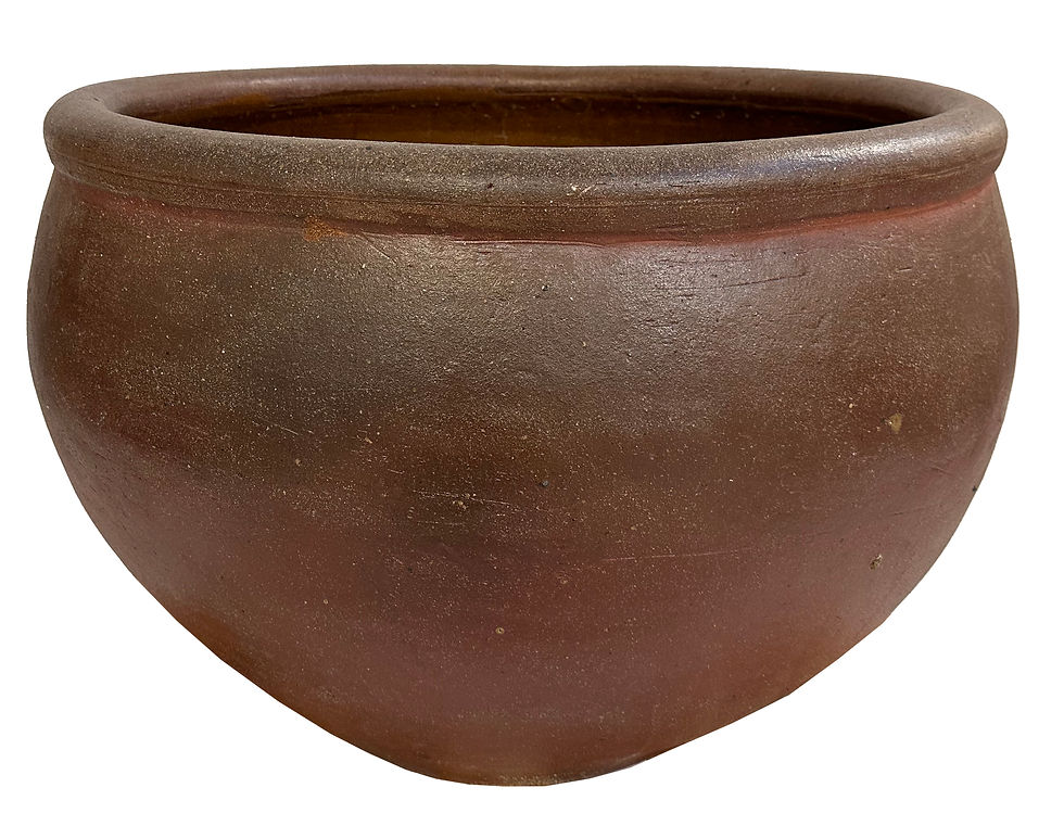 Ceramic bowl burned XL