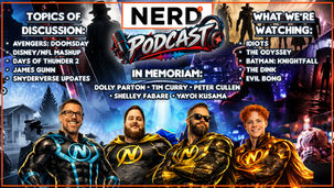 The Nerds dressed as superheroes ready to talk Nerdy during the Nerd Alert podcast