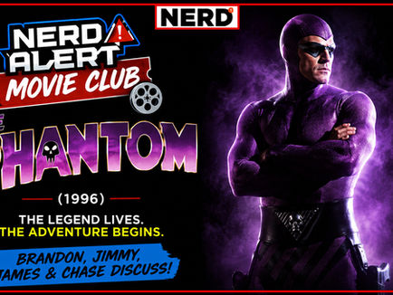 Nerd Alert Movie Club, The Phantom folded arms staring off in the distance