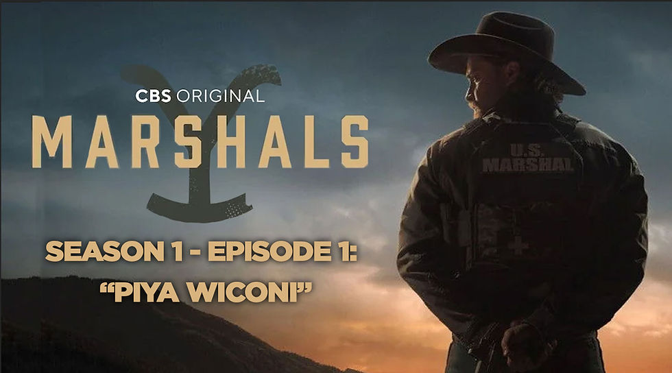 Kayce Dutton at sunset facing the mountains with his head turned left