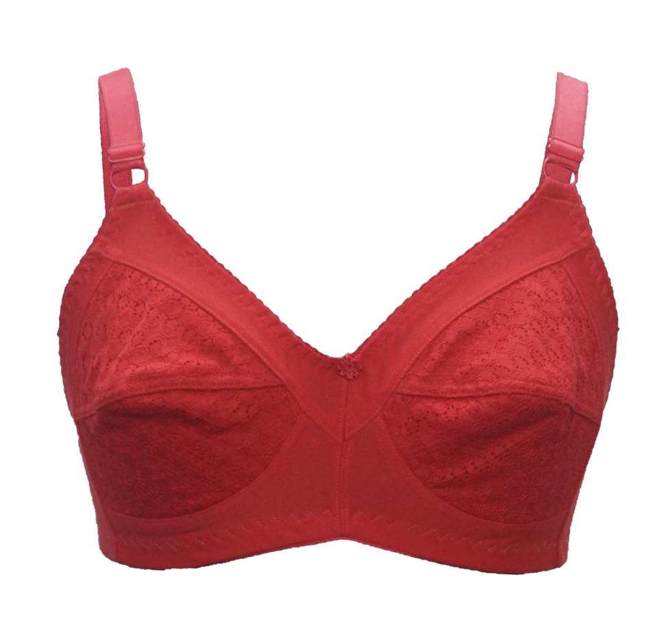 Thumbnail: Non Padded & Non Wired Cotton Lace Bra