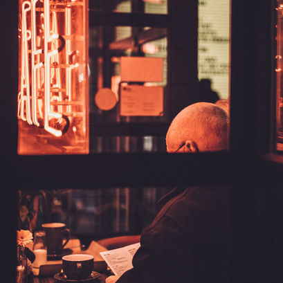 Man in Cafe