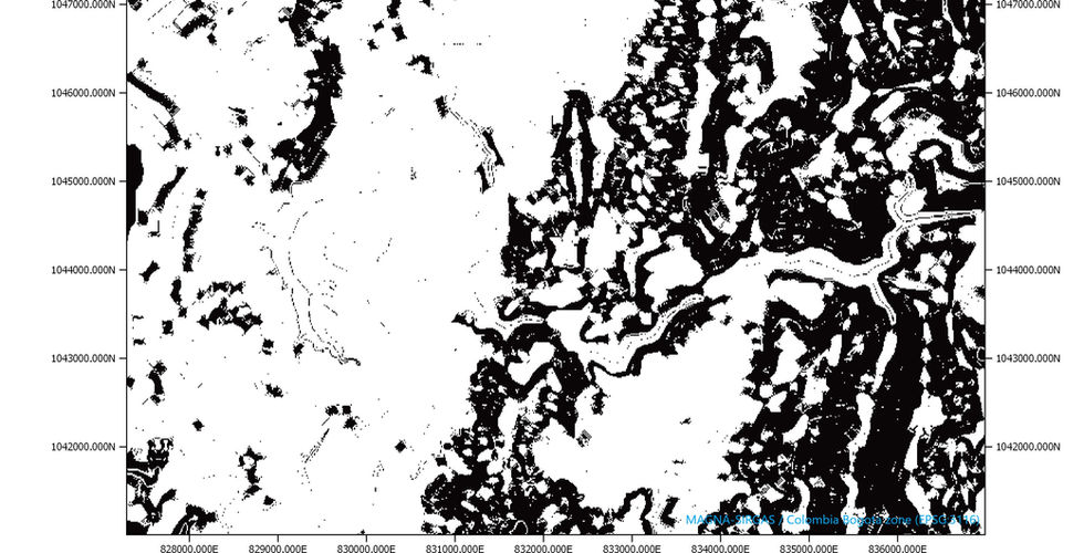 Areas with a slope<20o were deemed suitable.