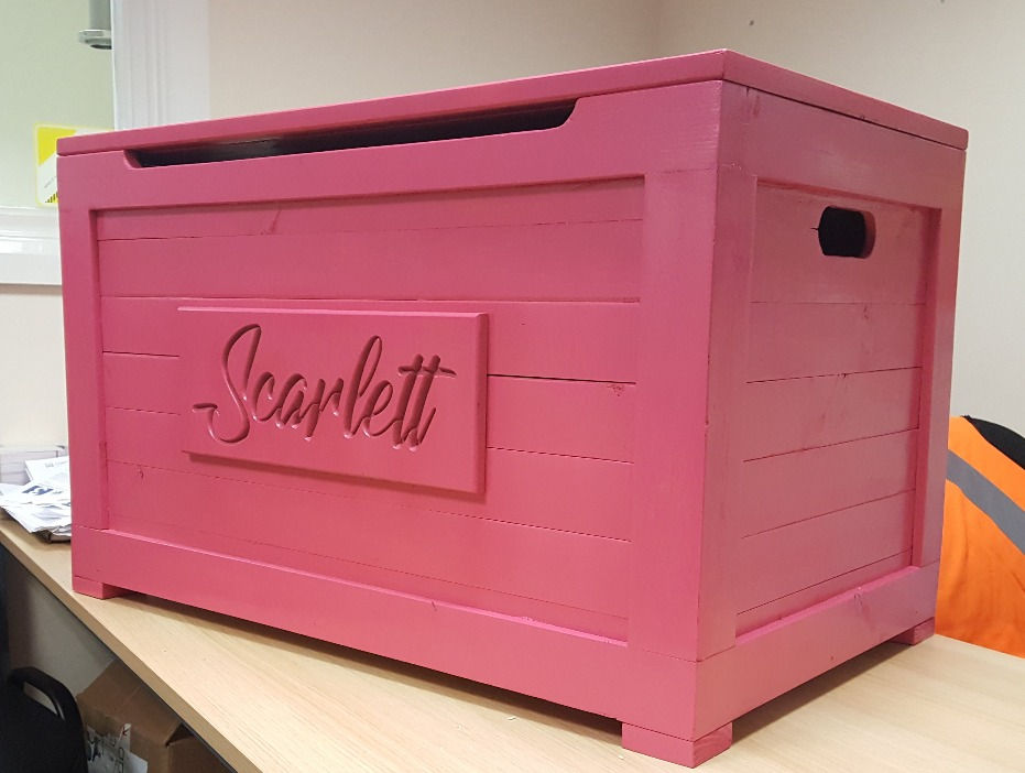 Pink toy box