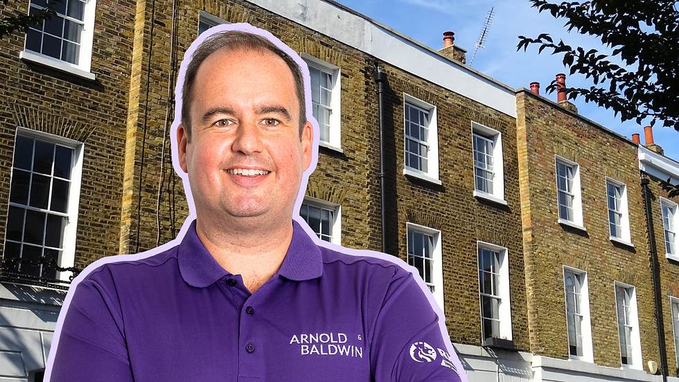 Chartered Surveyor Joe Arnold. Founder of Arnold & Baldwin Chartered Surveyors. Background photo: Jacob Littorin.