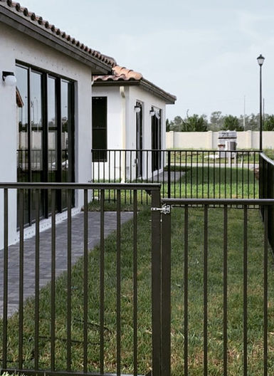walkway gate installation for side yard aluminum fence in Ave Maria, FL