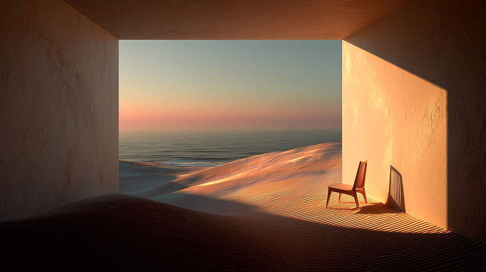 Vue sur l'horizon du désert