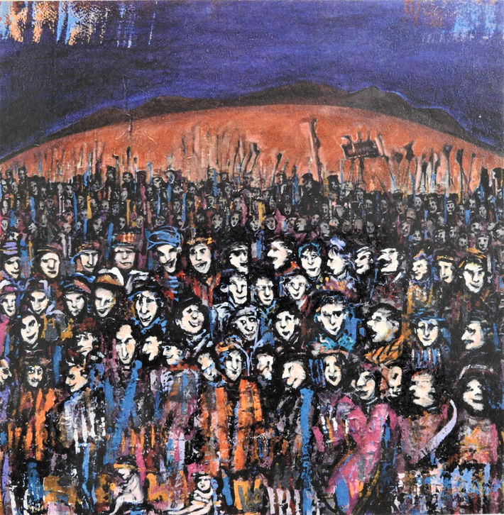 (#4) Happy Transhumants, Acrylic on canvas, 203 x 203 cm, 79.92 x 79.92 inches, Bogo