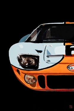 Ford-Vs-Ferrari-by-artist-Martin-Allen