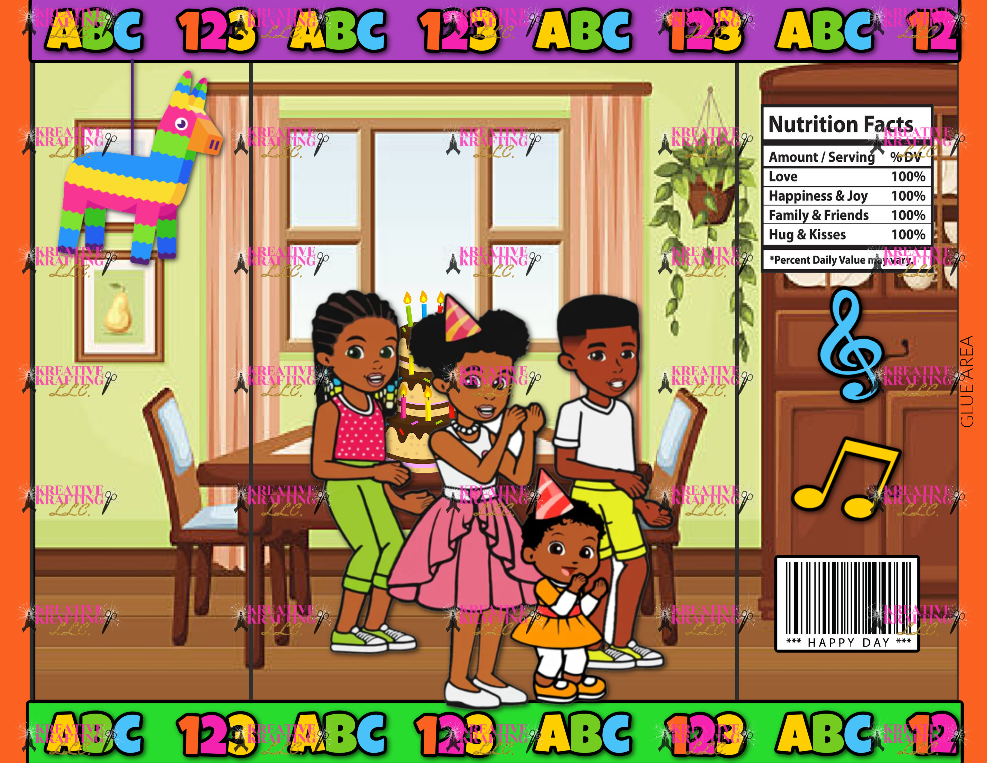 GRACIES ABC 123 BDAY CHIPS