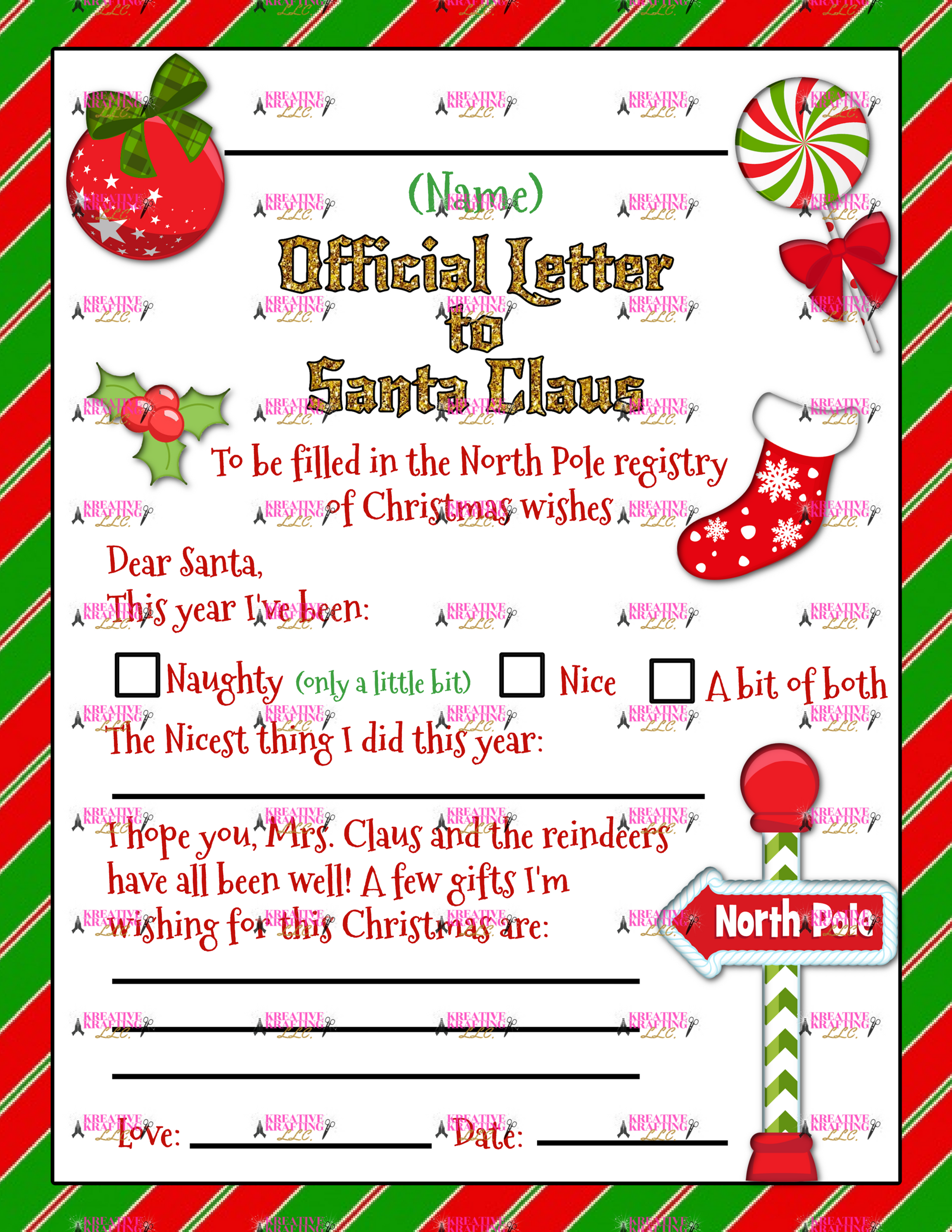 OFFICIAL LETTER TO SANTA