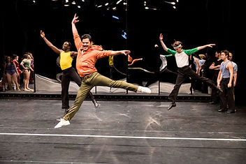 A Chorus Line Production Photos _ Courtesy of Dan Norman_Steven Rada, Chris Owusu, Henry W