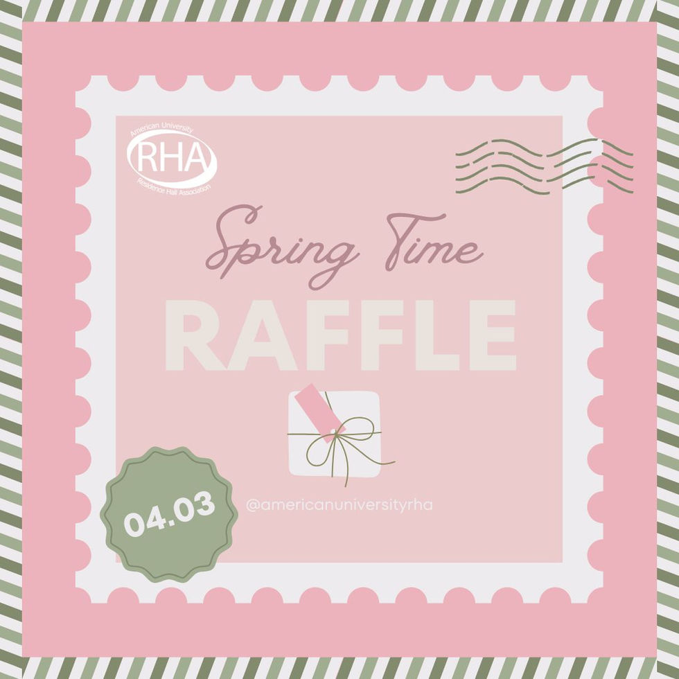 The Residence Hall Association (RHA) Spring Time Raffle