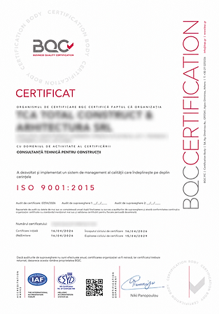 Certificat ISO 9001