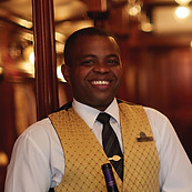Steward on the Rovos Rail train