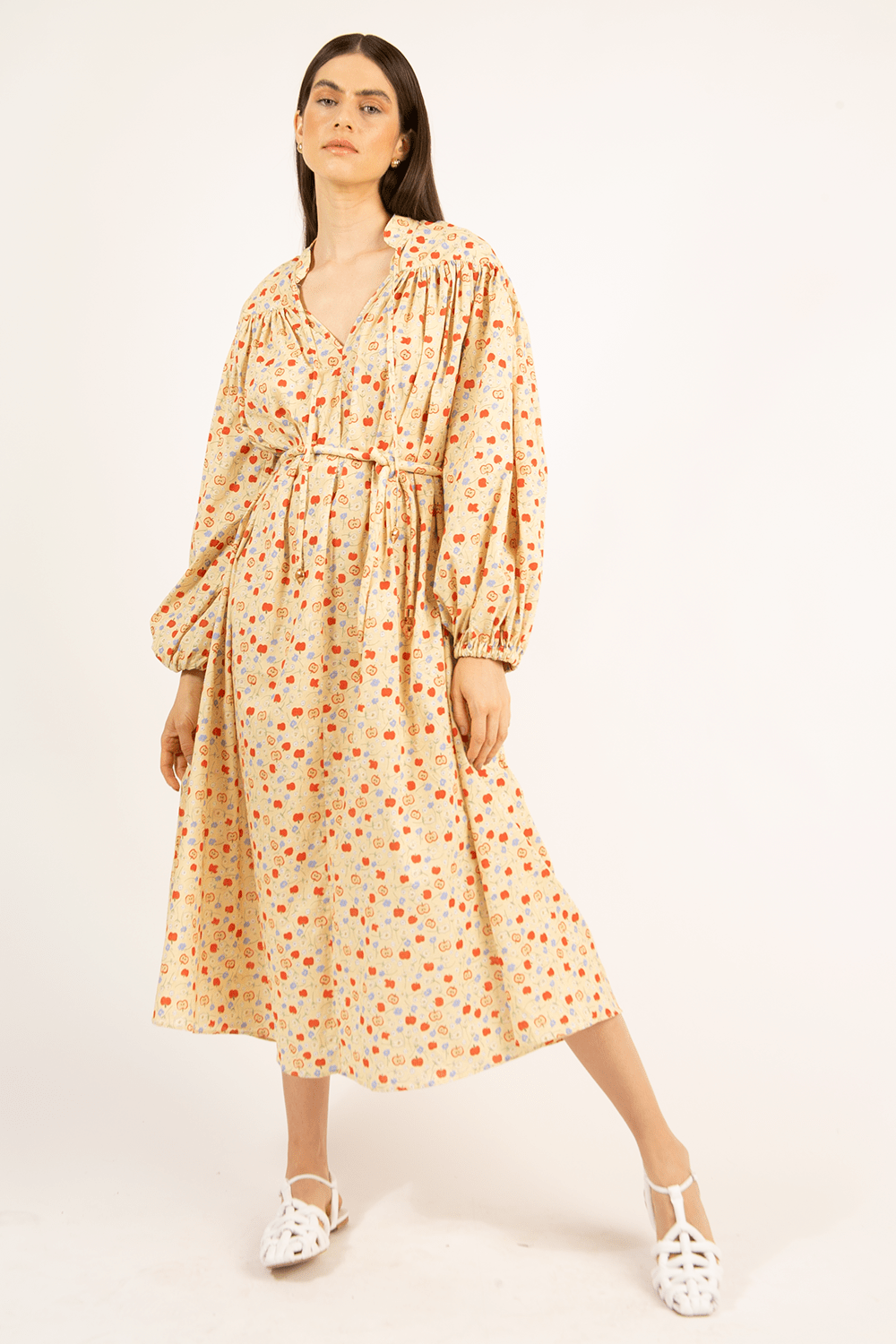 Vestido Gallerist Amarelo Estampado - veste G e M