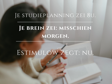 "Ik ga zo beginnen." — Over uitstelgedrag, illegale Relatine en wat écht werkt tijdens de blok.