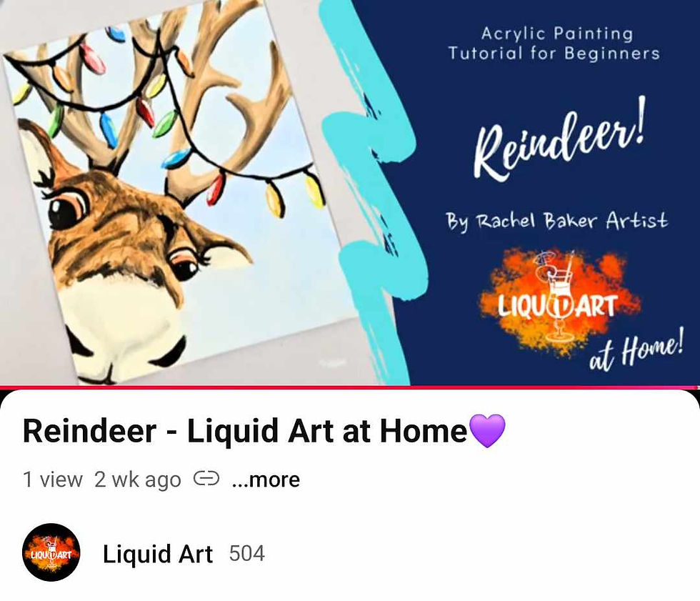 Thumbnail: Acrylic Painting Tutorial - Reindeer - Liquid Art at Home!