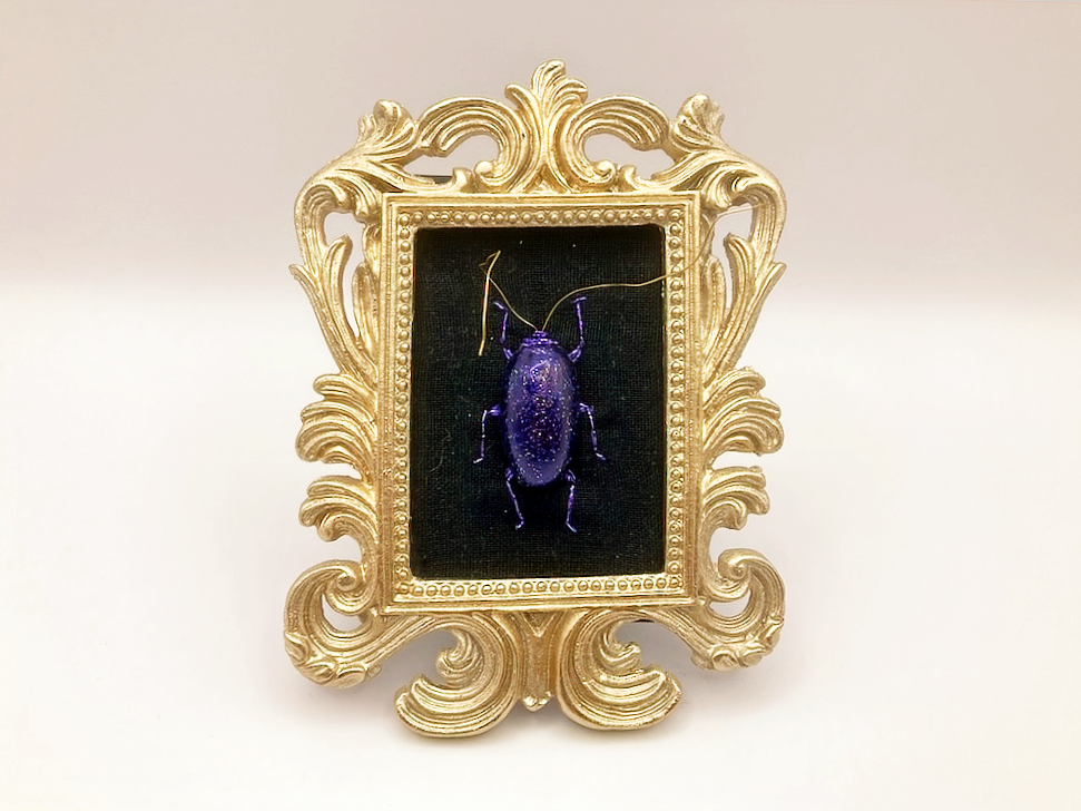 Handcrafted beetles bugs vegane Käfer skurrile Insekten-Deko Wandschmuck Barock Kunstkäfer Wanddeko Insektenkunst
