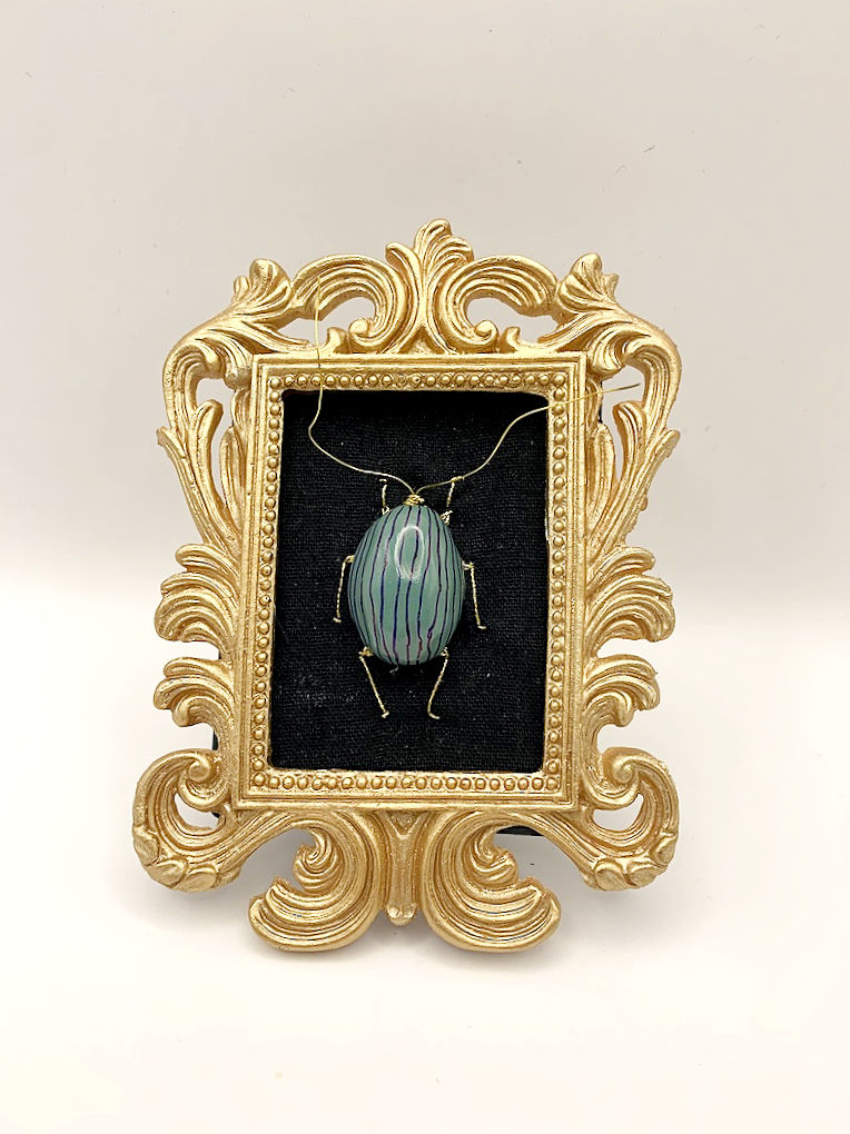 Handcrafted beetles bugs vegane Käfer skurrile Insekten-Deko Wandschmuck Wanddeko Insektenkunst Kunstkäfer Barock