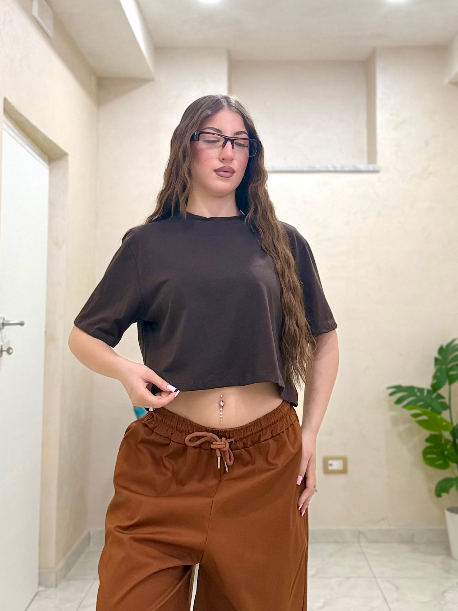T-shirt crop basic 