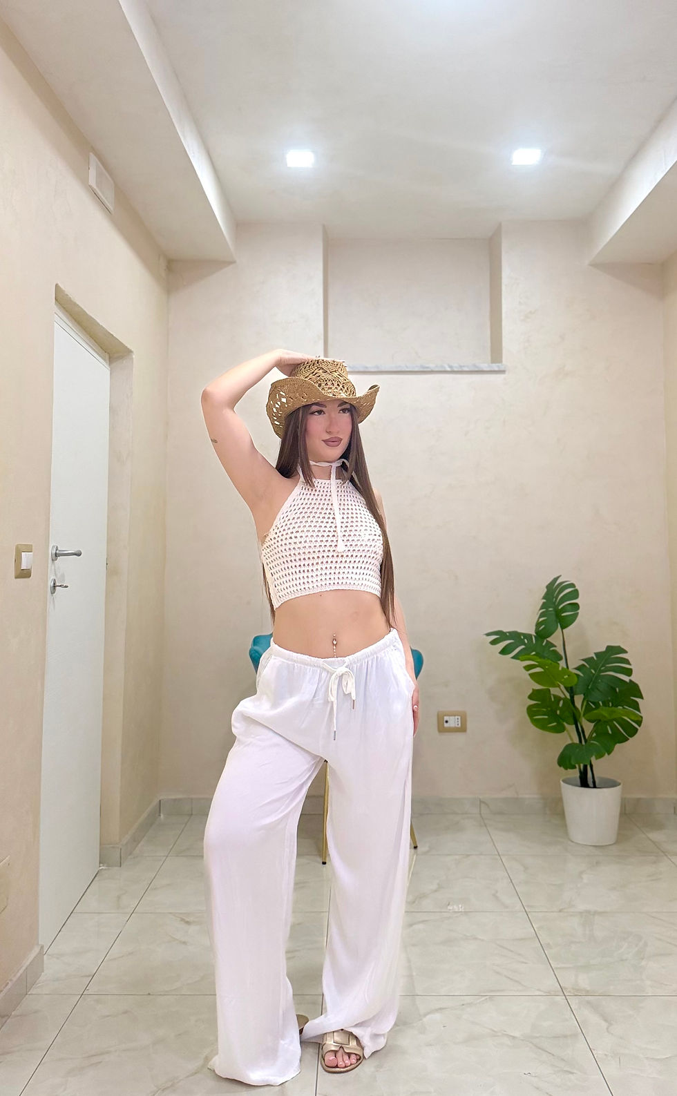 Miniatura: Pantalone in raso summer