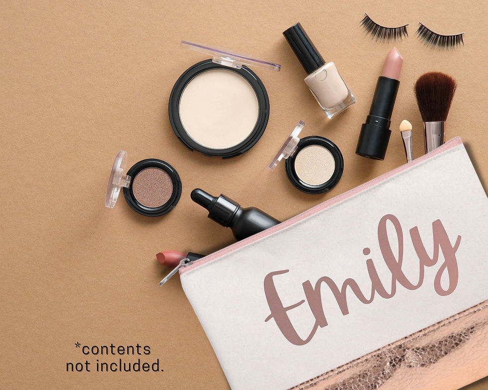 Thumbnail: Personalized Canvas Makeup Bag