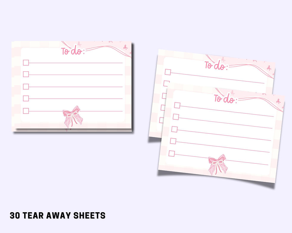 Thumbnail: Pink Bows & Gingham Let's Do This Mini Notepad