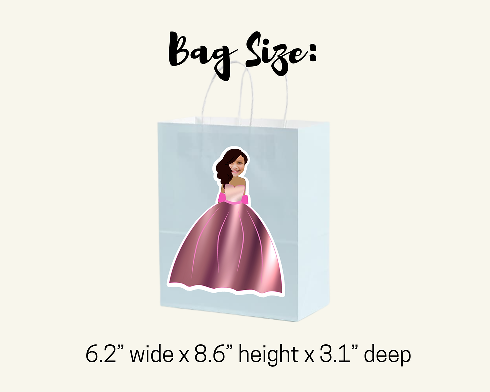 Thumbnail: Personalized Princess Party Favor Gift Bags | Custom Photo Bags